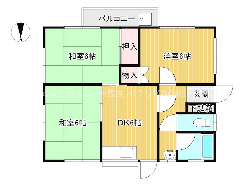 郷田貸家  間取り図