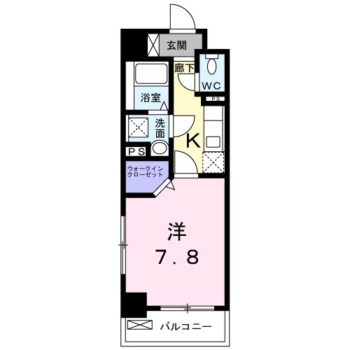 ルーベル中村 407号室 間取り