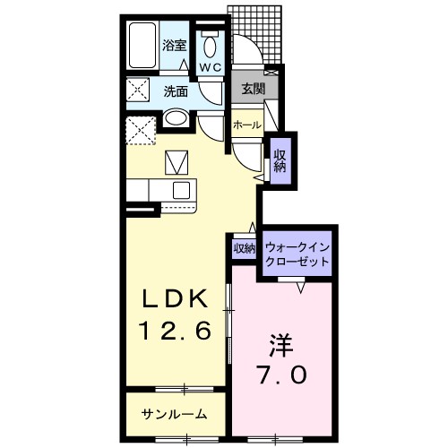 ルーベル北方Ⅰ 間取り図