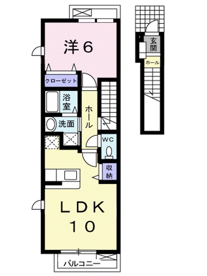 ハウス　クレメント　Ａ 203号室 間取り