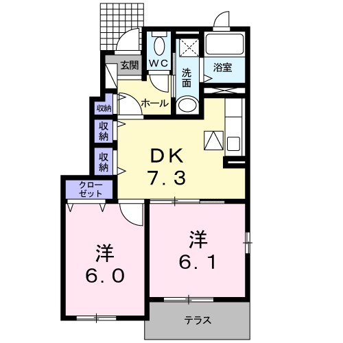 オレンジハイツ　ＳＳ 間取り図