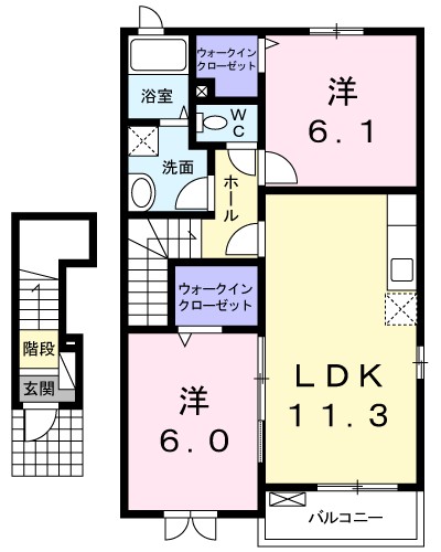 アルボーレ・彩Ａ 203号室 間取り