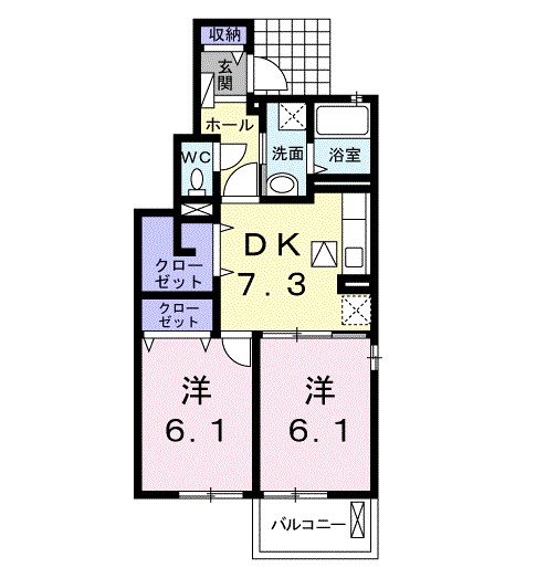 イオラニ２３　Ｂ 101号室 間取り