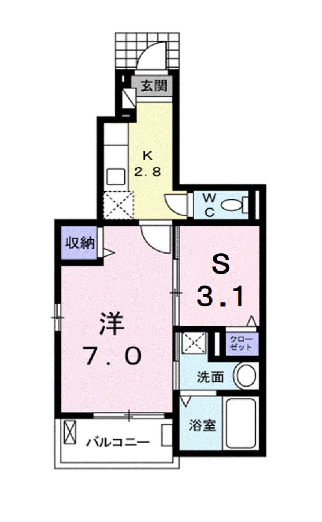 ミルネハイツ　３ 間取り図