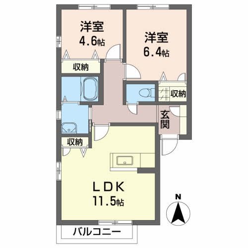 シャーメゾンあじさい  間取り図