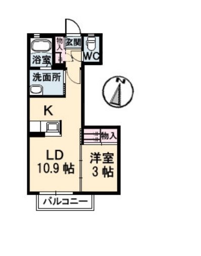 シャーメゾンＳＫ　B  間取り図