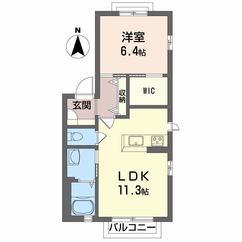 ハーモニー桜木　A  間取り図