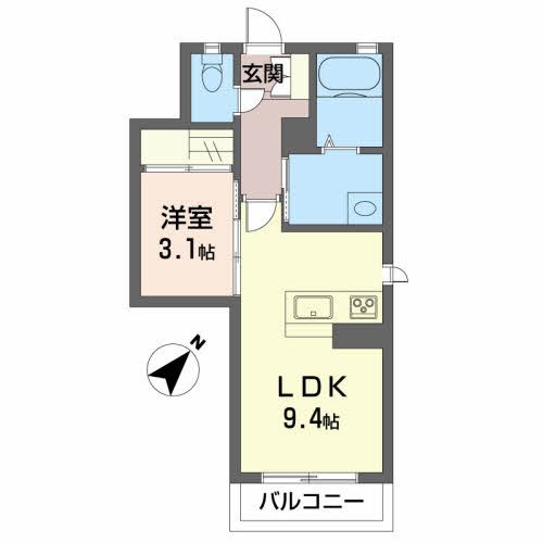 シャーメゾン政枝 203号室 間取り