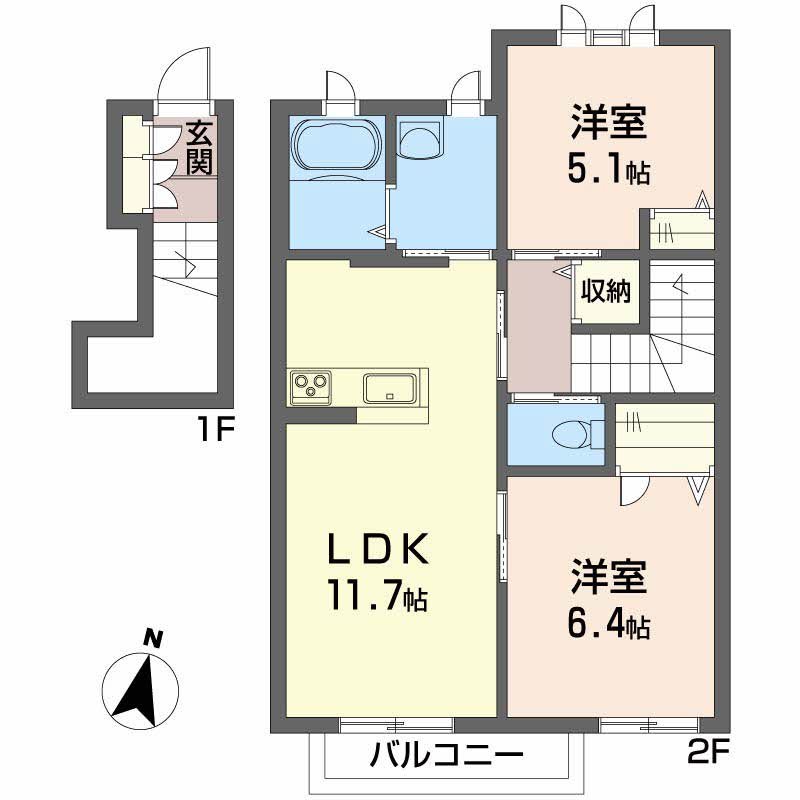 シャーメゾン・メルヴェーユ　A  間取り図