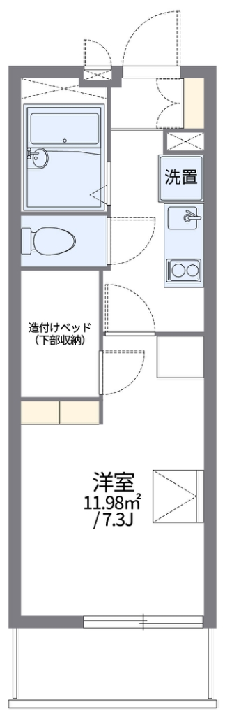 レオパレススピッツⅡ 303号室 間取り