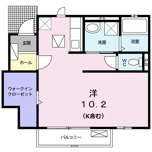 ウージーⅡ 102号室 間取り