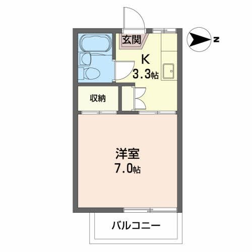 ヴィラあさひ　 202号室 間取り