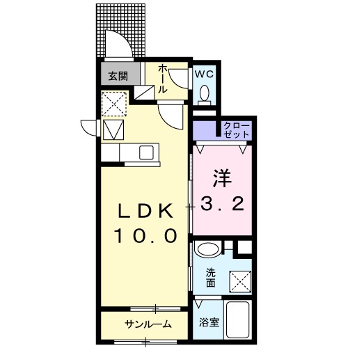 サンリット・エンゼルＡ 106号室 間取り