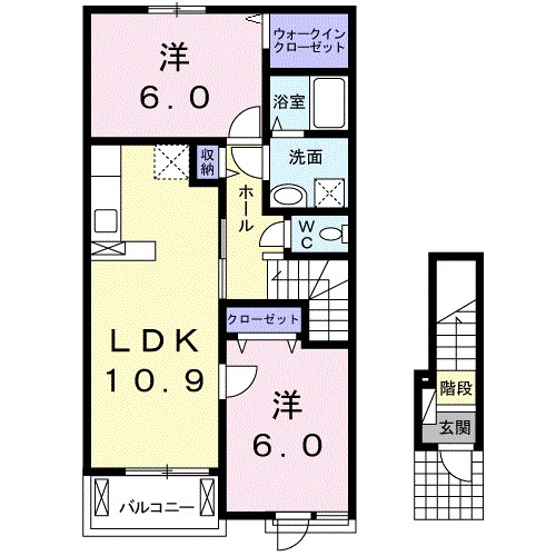 ＲＥＶＥ馬木　Ｂ 202号室 間取り