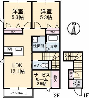 シャーメゾン南小松原　B 205号室 間取り