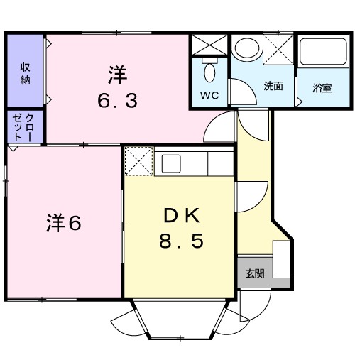 ゼフィルス新川Ｂ 間取り図