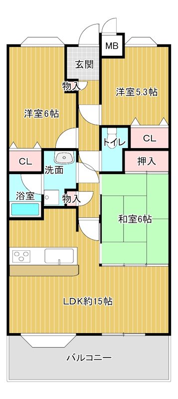 グランドール西条 間取り図