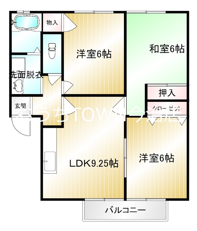 フォブールあおい 203号室 間取り