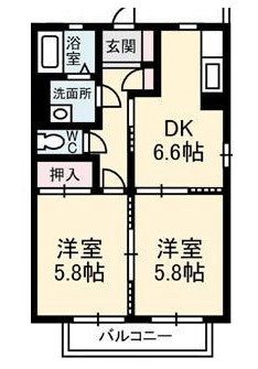 シャーメゾンＭｂ．庄内  202号室 間取り