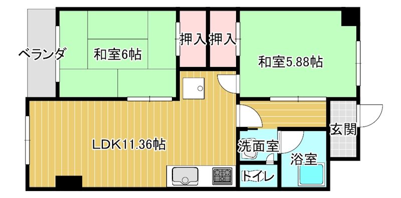 センチュリーマンション  205号室 間取り