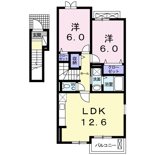 サニーヴィラ　Ⅱ 201号室 間取り