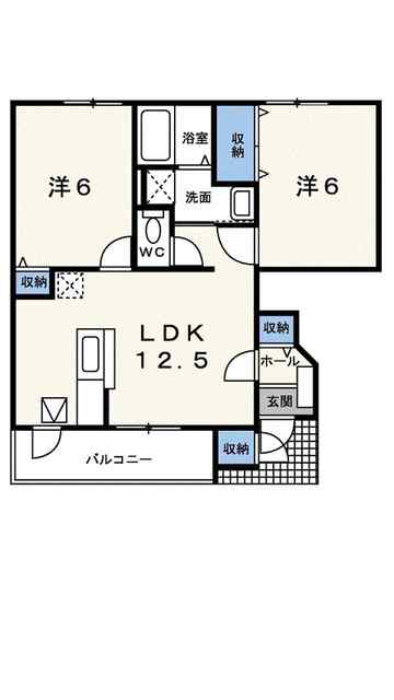 ア・ラ・モード小坂Ｂ 間取り図