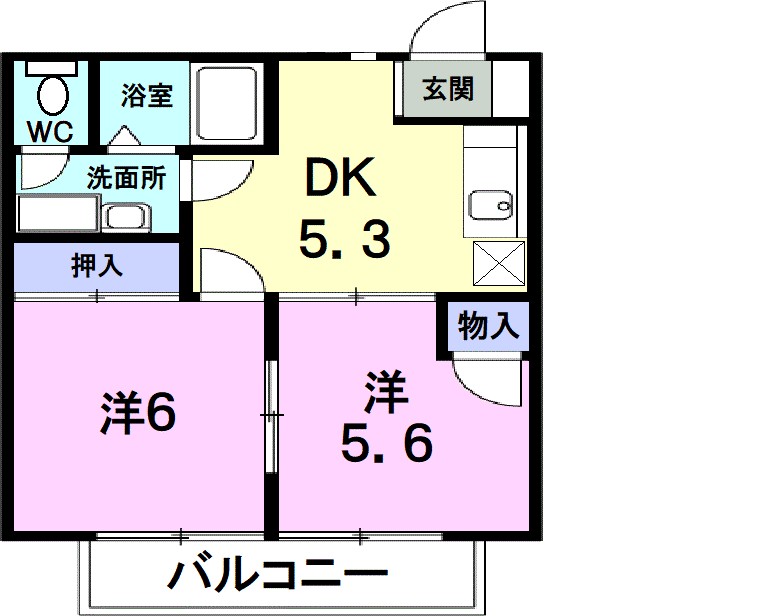 エスポワール　エル 201号室 間取り