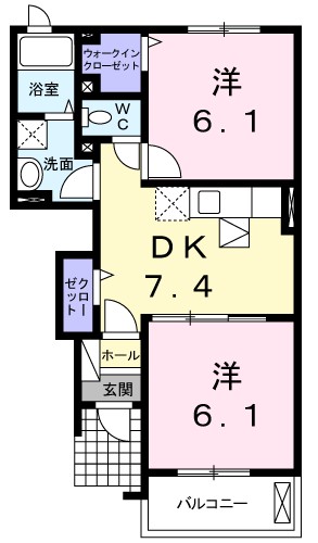 アルボーレ・彩Ａ 間取り図