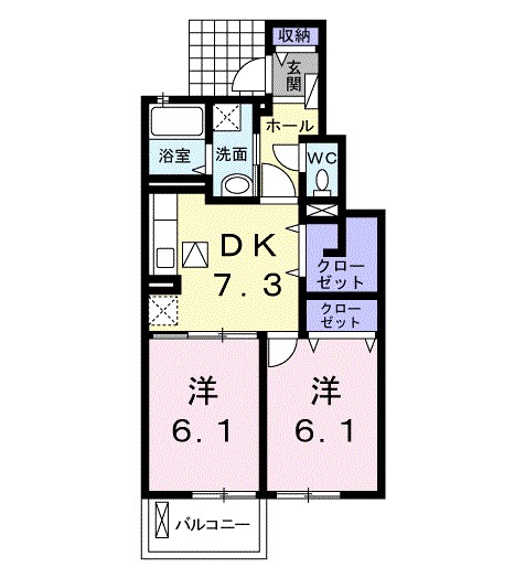 イオラニ２３　Ｂ 間取り図