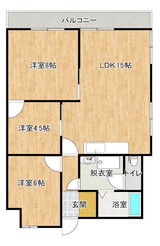 アサヒパレス港町 間取り図