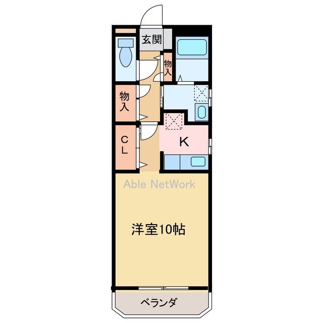 J・ハート一忠 403号室 間取り