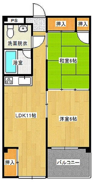 ファーレ岸の上  146号室 間取り