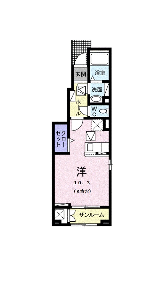 クラール泉池Ｂ 間取り図