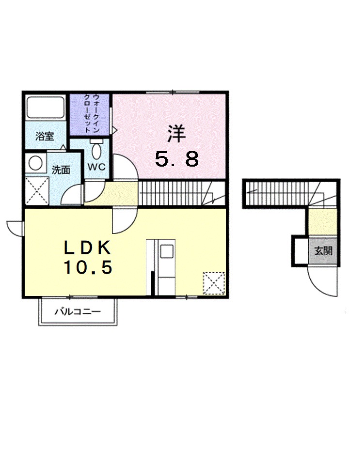 アンクルールＢ 201号室 間取り