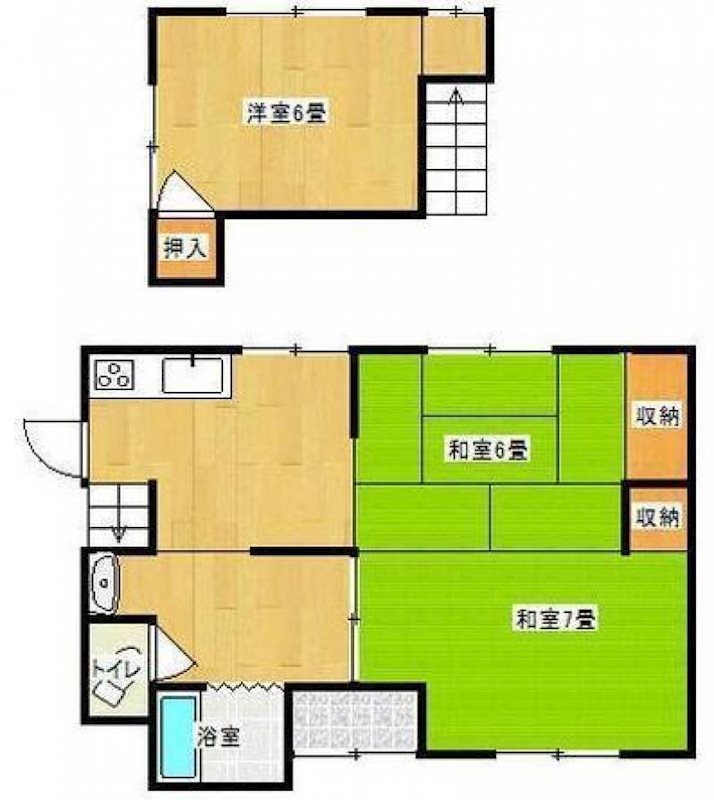 又野1丁目8-38貸家 間取り図