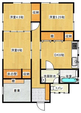 下泉町1丁目貸家 間取り図