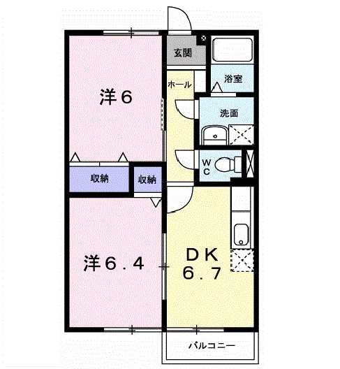 広瀬ガーデンハイツ 202号室 間取り