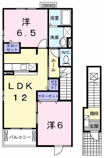 アルバ・田の上　Ａ 201号室 間取り