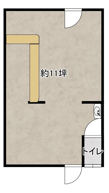 西喜光地町8-22テナント 北端号室 間取り