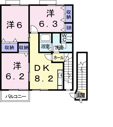 プレッソ新川 203号室 間取り