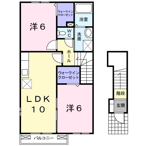 フェニックス唐山　Ｂ 201号室 間取り