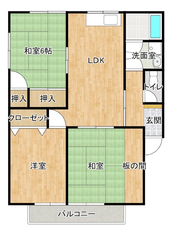 アイホーム 102号室 間取り
