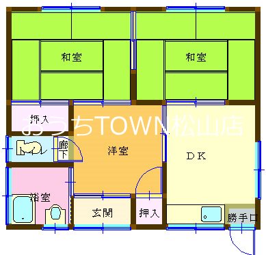 乃万貸家(平屋)　 間取り