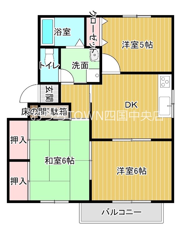 フォーレス若宮 A101号室 間取り