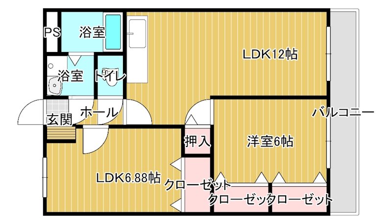 ユーミー光Ⅱ 102号室 間取り