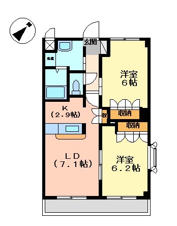 G-Stage　四国中央 弐番館 102号室 間取り