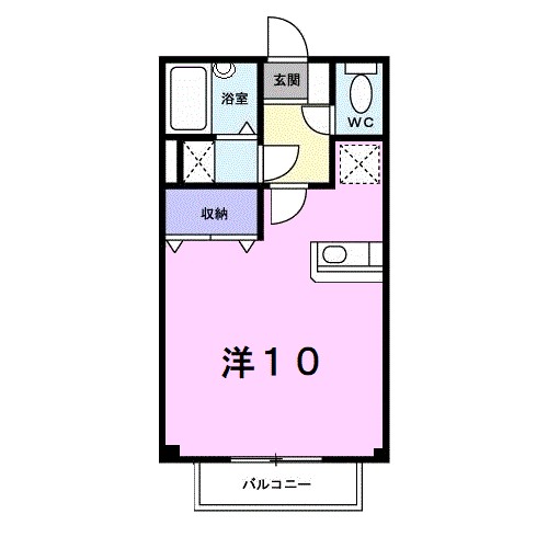 フォレスタ・Ｔ２ 107号室 間取り