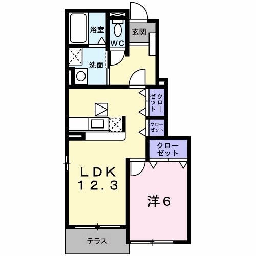 蔵野 103号室 間取り