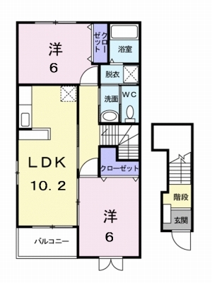 エアリーヴィラＮ 201号室 間取り