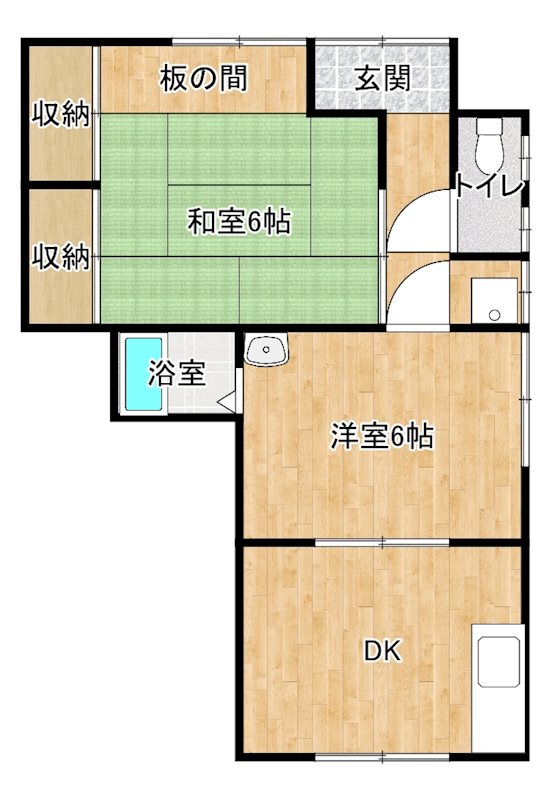 平形町4-35貸家 間取り